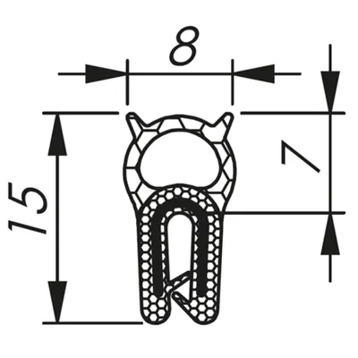Cheder0,5-1,5 RAL 9005 rola neagra 100m