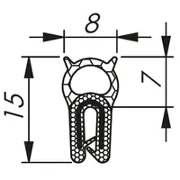 Cheder0,5-1,5 RAL 9005 rola neagra 100m