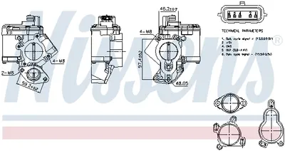 Supapa Egr Potrivit Nissan Nv400, Primastar, X-Trail Iii; Opel Movano B, Vivaro A; Renault Espace Iv, Grand Scenic Iii, Latitude, Master Iii, Megane, Megane Iii, Scenic Iii 2.0d 2.3d 01.06