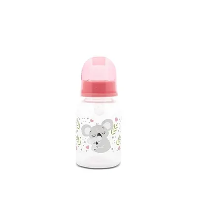 Biberon cu tetina de silicon Lorelli Baby Care Simple 125 ml Shell Pink 0+