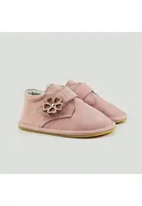 Pantofi Barefoot din piele naturala - Jasmine - Roz - Roz pal