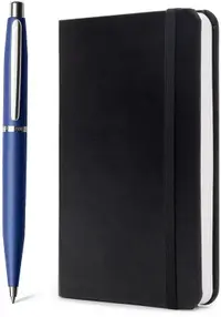 Set de pixuri Sheaffer VFM - Neon Blue, cu un caiet