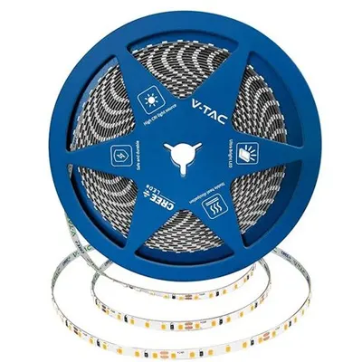 Banda LED 5MM 8W/M 24V IP20 rola 10M 6500K cip CREE V-TAC SKU-240826