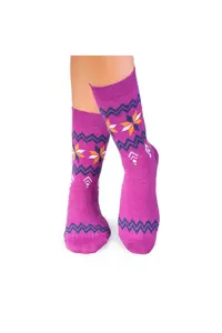 Sosete antibacteriene din lana merino Snow Fucsia, 39-42 EU