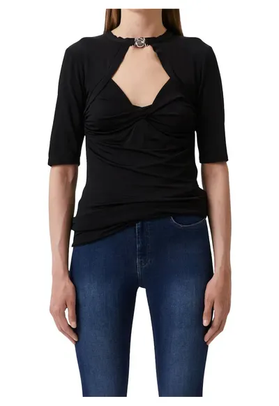 Bluza dama mulata - neagra - viscoza-elastan