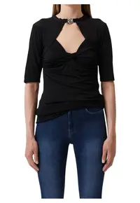 Bluza dama mulata - neagra - viscoza-elastan -