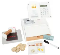 Jucărie din lemn Small Foot - Casa de marcat, cu accesorii