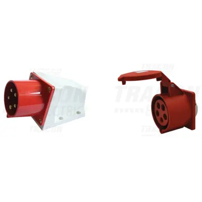 Pachet Industrial Puternic: Fisa Aparenta si Priza Incorporabila Dreapta, 32A, 400V, IP44 - Conexiuni Trifazate