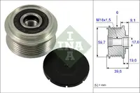 Fulie Alternator Opel Astra G, Astra H, Astra H Gtc, Combo, Combo Tour, Corsa C, Corsa D, Meriva A, Zafira B 1.7d Dupa 2003