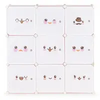 Raft modular Ecotoys cu 9 compartimente pentru camera copilului 09C