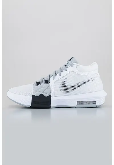 Pantofi cu brant moale - pentru baschet LeBron Witness VIII - Alb/Gri
