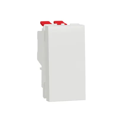 Intrerupator, New Unica, intermediate, 10AX, 1 module, terminal fara suruburi, netratat, IP4X, alb