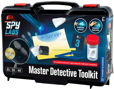 Trusă științifică Thames & Kosmos Spy Labs - Trusă de detectiv expertă, 33 piese