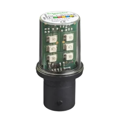 bec Led Protejat cu baza Ba15D, Continuu, Galben, 120 V
