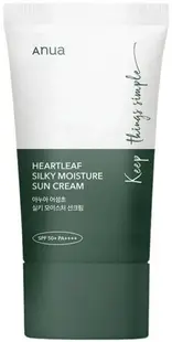 Anua Heartleaf Cremă de protecție solară Silky Moisture, SPF50+, 50 ml