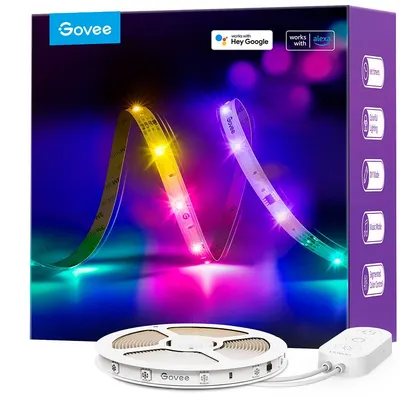 Bandă LED smart Govee - RGBIC Basic H618A, Wi-Fi, 5 m, multicoloră