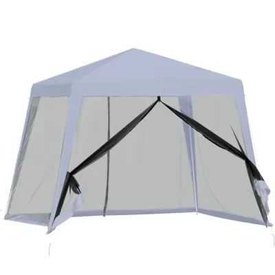 Outsunny Foisor de Gradina 3x3m cu Plasa de Tantari din Poliester si Metal | Aosom Romania
