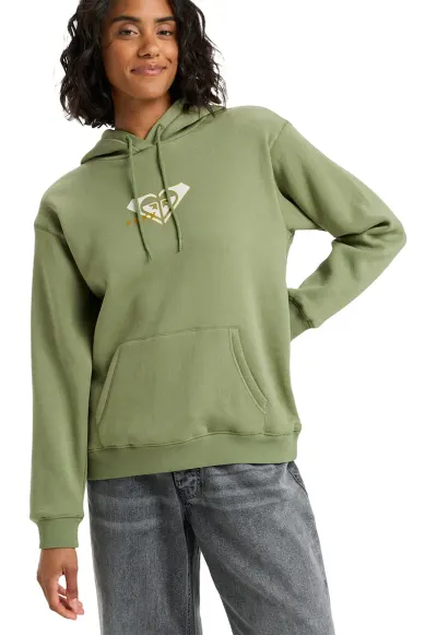 Hanorac din amestec de bumbac cu buzunare kangaroo Surf Stoked - Verde pal