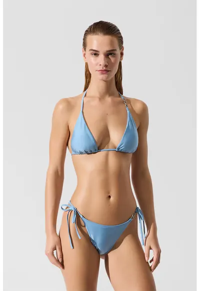 Slip brazilian cu model uni - Albastru