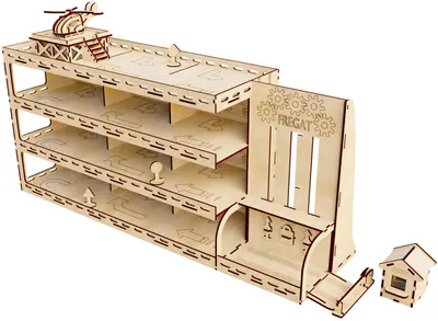 Set din lemn de asamblat Woodpy - Parcare fregate, 112 piese