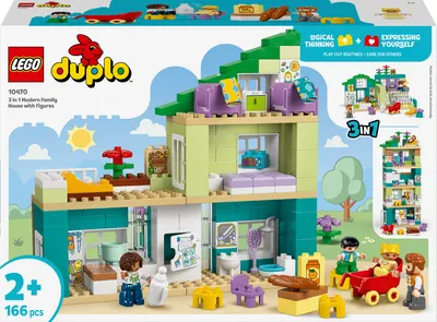 Constructor LEGO Duplo Town 3 în 1 - Casă de familie modernă cu figurine (10470)
