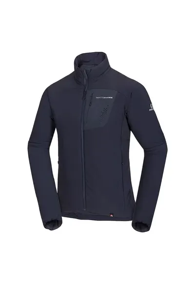 Jacheta hybrida PrimaLoft® ThermoPlume® slim fit pentru barbati Smrek - Albastru inchis