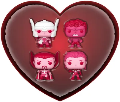 Set mini figurine Funko Pocket POP! Marvel: The Avengers - Happy Valentine's Day Box
