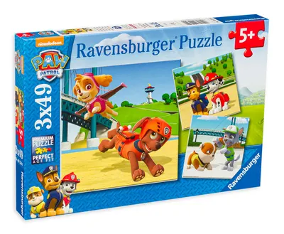 Puzzle Ravensburger din 3 x 49 de piese - Echipa 4 labute, Paw Patrol
