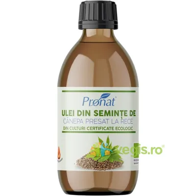 Ulei din Seminte de Canepa Presat la Rece Ecologic/Bio 250ml