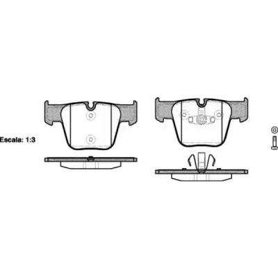 Set placute frana, frana disc REMSA 1218.00