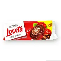 Biscuiti cu jeleu de cirese si ciocolata Lovita Roshen, 135g Engros