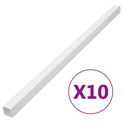 vidaXL Șine de cabluri, 60x60 mm, 10 m, PVC