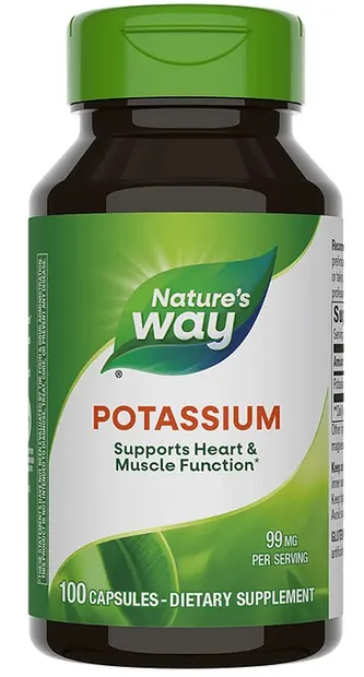 Potassium, 99 mg, 100 capsule, Nature's Way