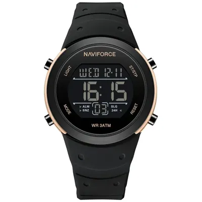 Ceas Bărbați Naviforce 9246 Negru Auriu - Funcții Multiple, Design Sport, Calendar