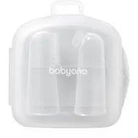 BabyOno Silicone Toothbrush periuta de dinti pentru deget pentru copii cu sac