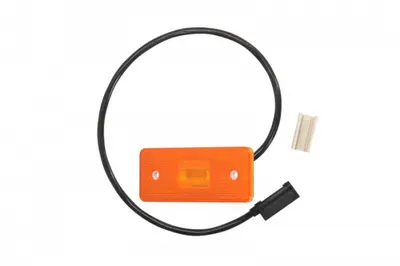Lumini clarificare stanga dreapta, portocaliu, LED, inaltime 46mm; latime 106mm, lungime cablu 500mm, 12 24V (cu clema pentru fir plat, conector: CLICK-IN JAEGER)