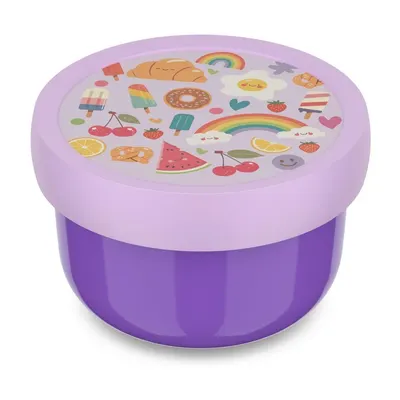 Cutie de gustări pentru copii mov din plastic Food Fest – Mepal