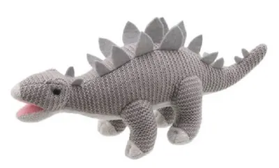 The Puppet Company Wilberry Knitted Toy - Stegosaurus, 32 cm