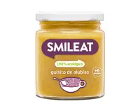 Piure de legume cu fasole alba, vitel si ulei de masline Bio +6 luni, 230g, Smileat