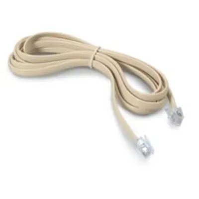 Telephone Cordnstecher 6/4 2m Ivory Cavo Avorio Piatto 4p - 2m