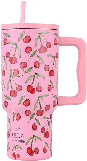 Cană termică Estia Save the Aegean - Cherry Rose, 900 ml