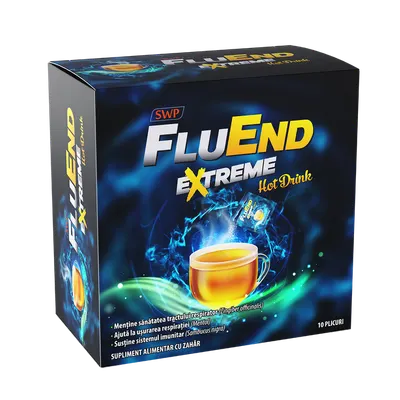 FluEnd Extreme Hot Drink, Sun Wave Pharma | 10 plicuri
