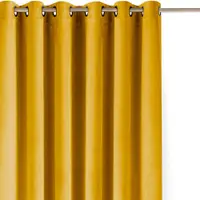 Draperie galben-muștar dimout (semi-opacă) din catifea 200x300 cm Velto – Filumi
