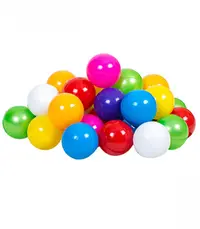 Set bile colorate din plastic 60 piese 8 cm