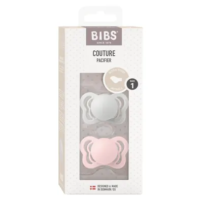 Set 2 suzete Bibs Couture Latex tetina anatomica 0 luni + HazeBlossom