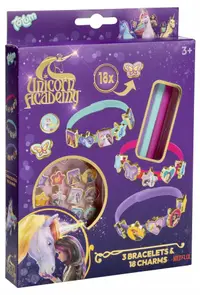Set creativ Totum Unicorn Academy - Fă singur brățări, 3 bucăți