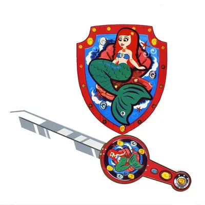 Set sabie și scut, Deluxebase, Animal Armouriez, model sirenă