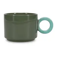 Cană verde din gresie ceramică 280 ml Lou – ONA