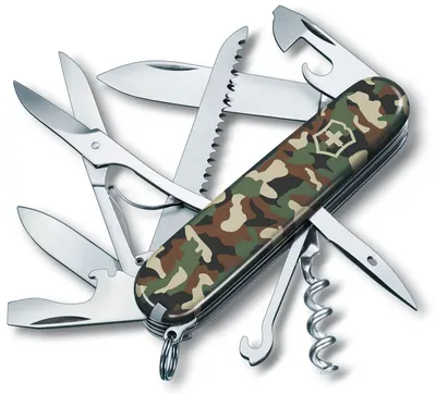 Cuțit de buzunar elvețian Victorinox – Huntsman, 15 functii, camuflaj
