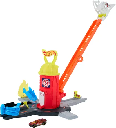 Set de joacă Hot Wheels City - Stație de pompieri, cu 1 cărucior